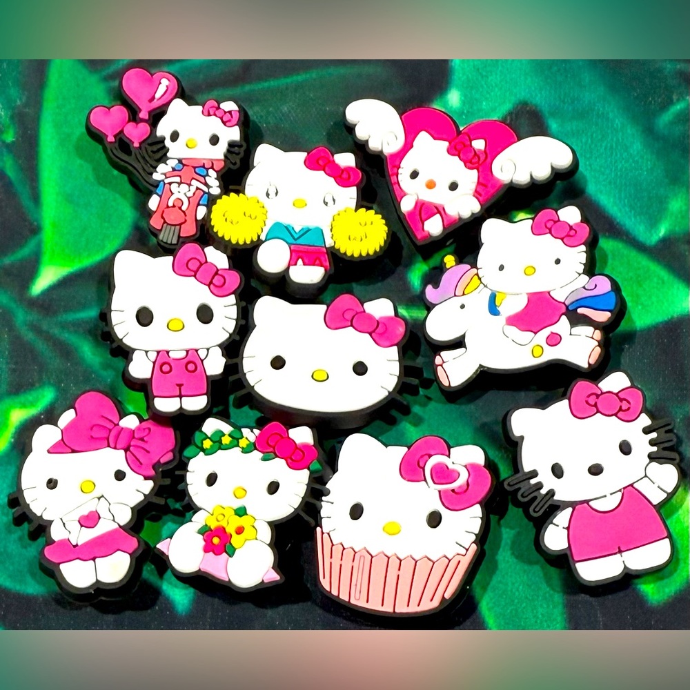 10 Hello Kitty Croc Charms Jibbit Shoe Charm